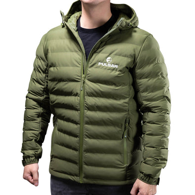 Pulsar Olive Green Puffer Jacket - Hooded